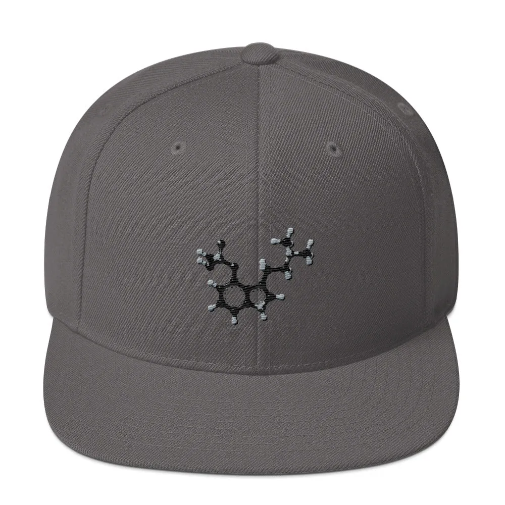 PSILOCYBIN MOLECULE HAT WITH BLACK THREAD