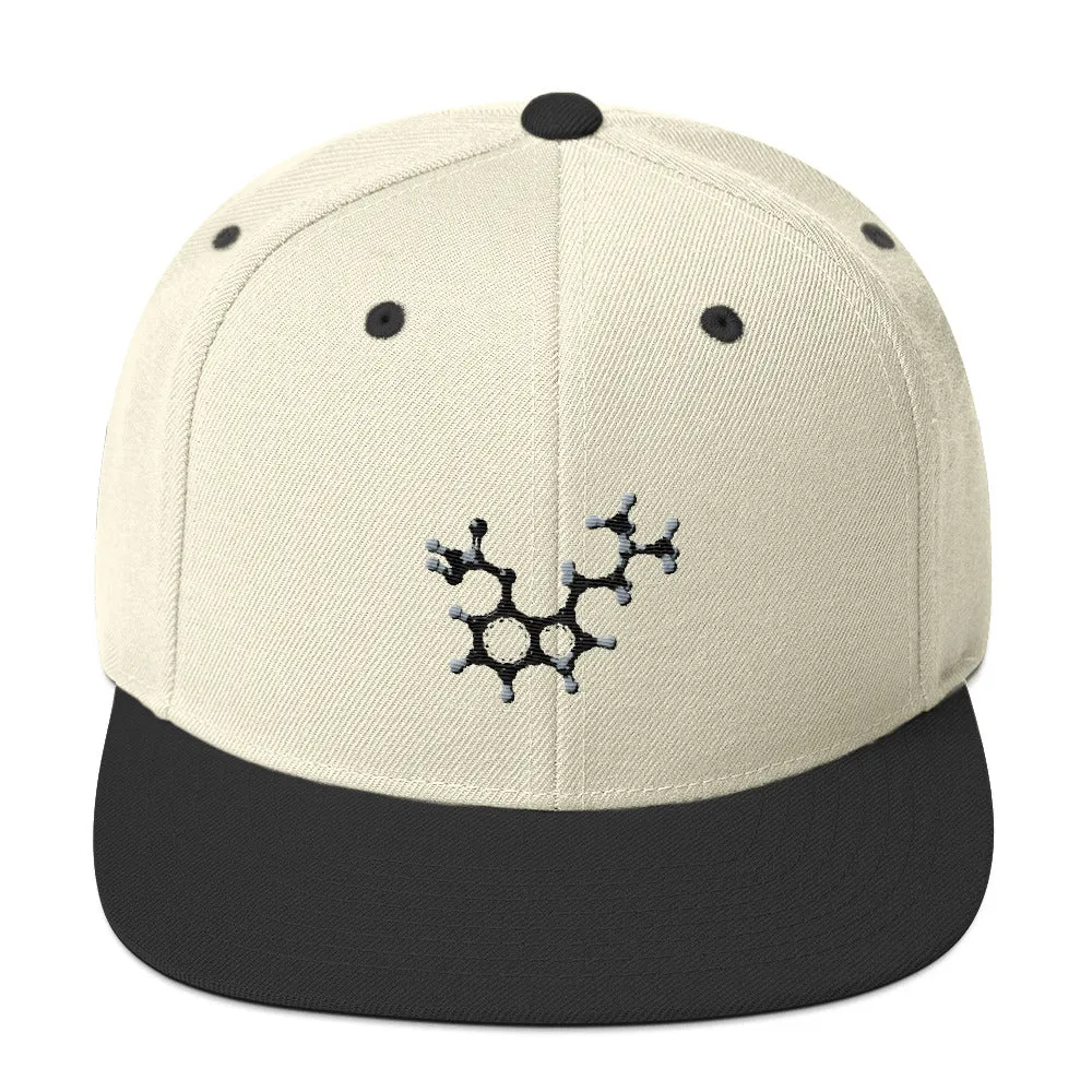 PSILOCYBIN MOLECULE HAT WITH BLACK THREAD