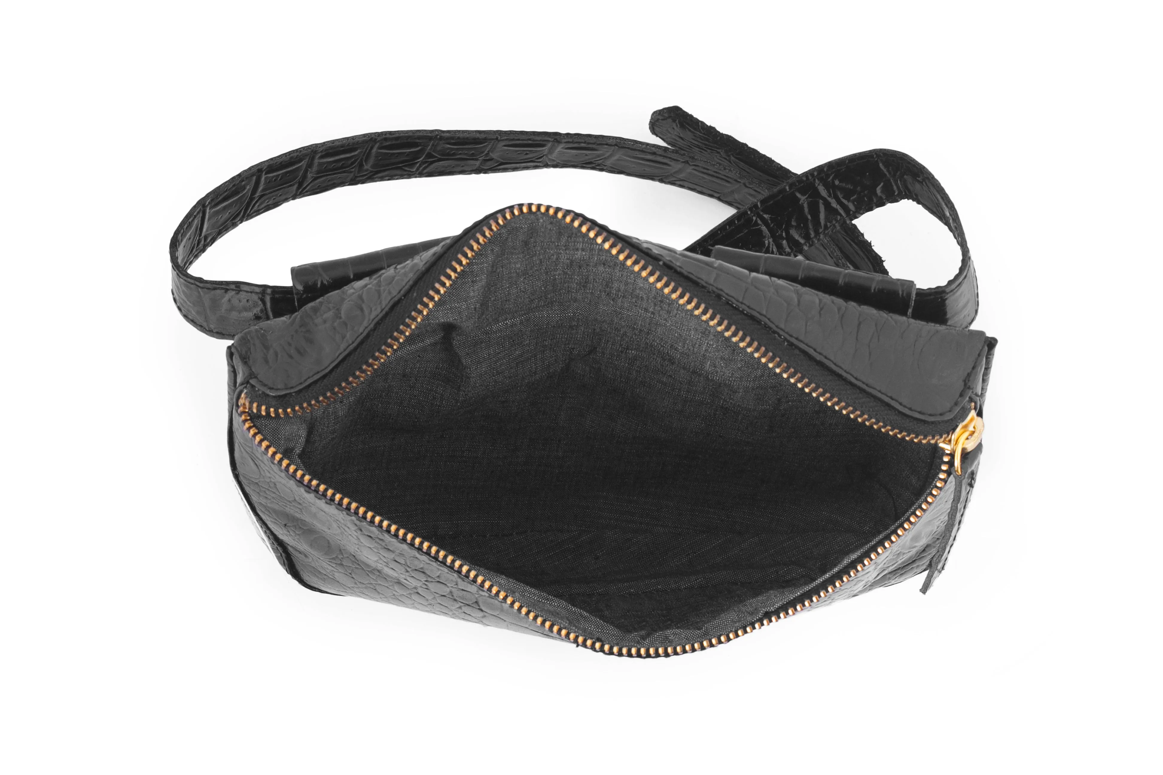 Soho-Black Leather Fanny Pack