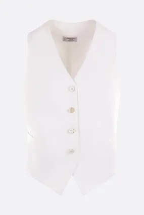 single-breasted cotton blen waistcoat