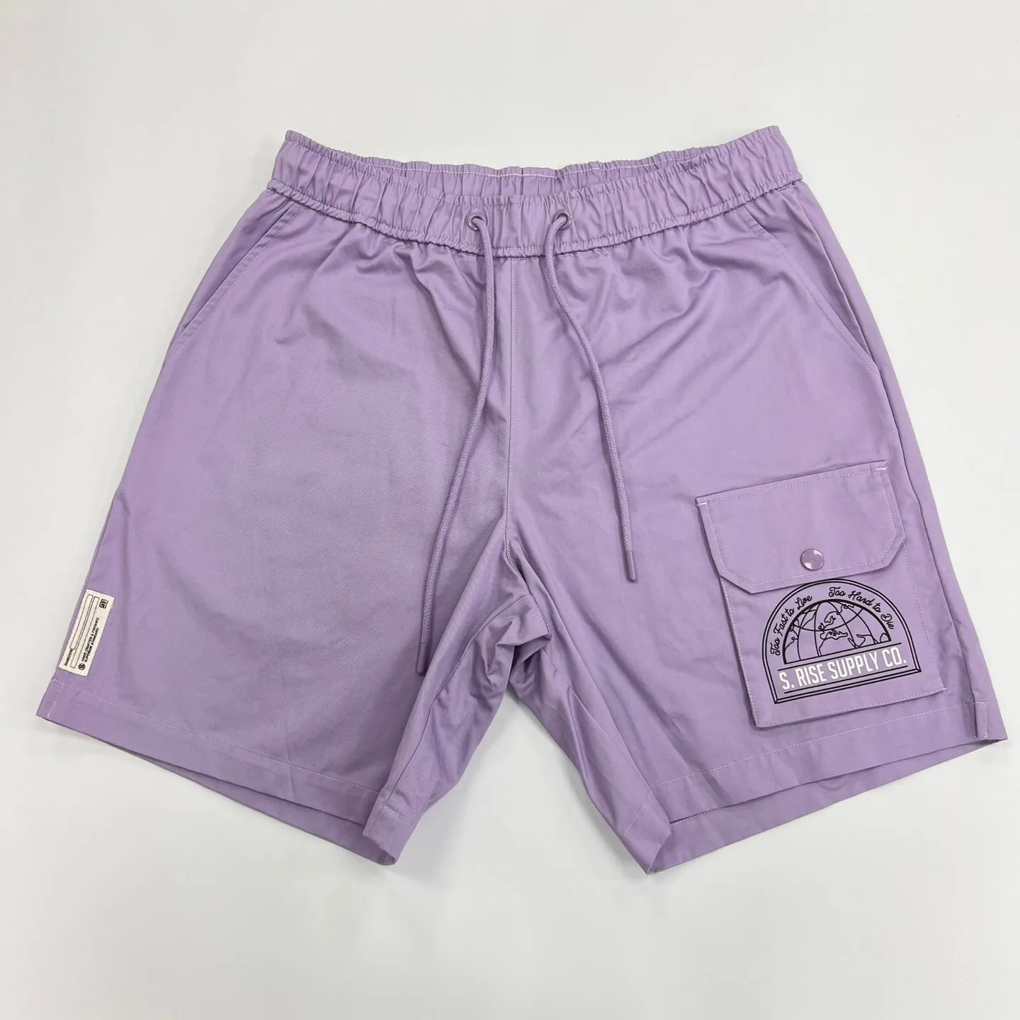 SMOKE RISE Printed Pitstop Polished Twill Short