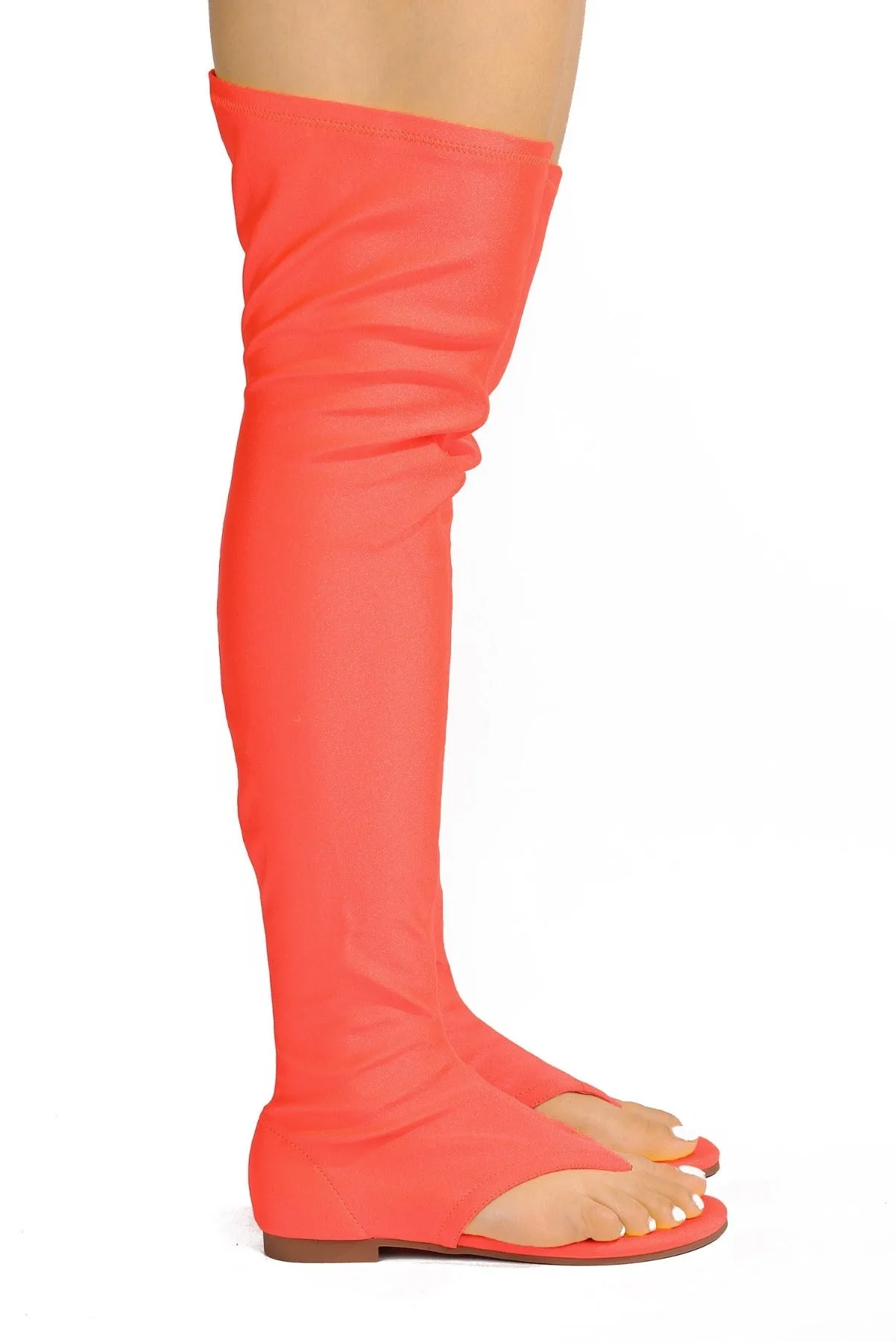 Vijaya Thigh High Sandals - Orange