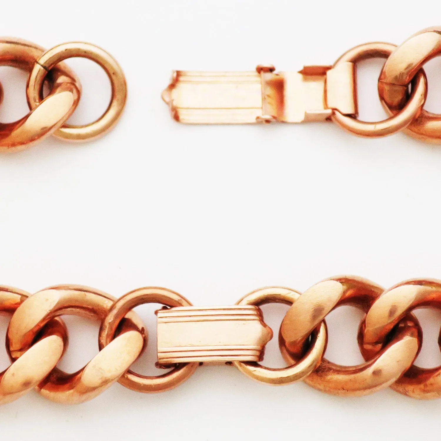 Custom Copper Bracelet Chain Heavy Duty 13mm Cuban Curb Chain Bracelet BC79 Men's Custom Bracelet Chain