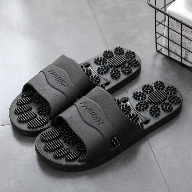 Orgavy Foot Massaging Slides Comfortable Non Slip Sandals For Men And Women