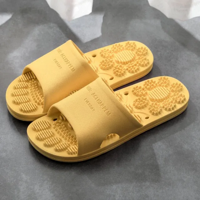 Orgavy Foot Massaging Slides Comfortable Non Slip Sandals For Men And Women