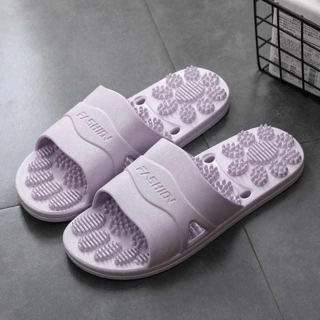 Orgavy Foot Massaging Slides Comfortable Non Slip Sandals For Men And Women