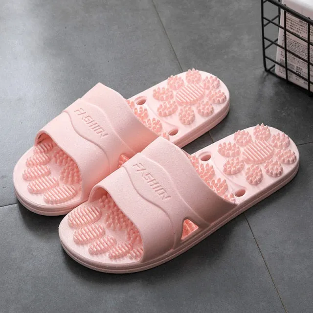 Orgavy Foot Massaging Slides Comfortable Non Slip Sandals For Men And Women