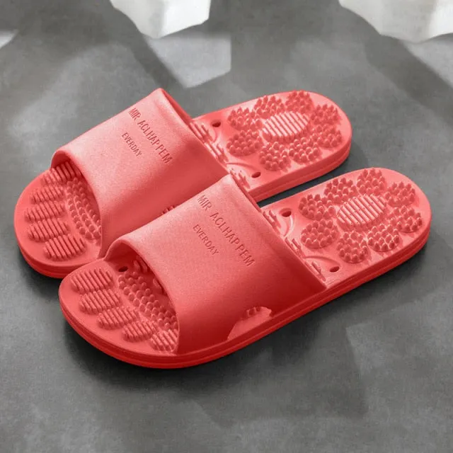 Orgavy Foot Massaging Slides Comfortable Non Slip Sandals For Men And Women