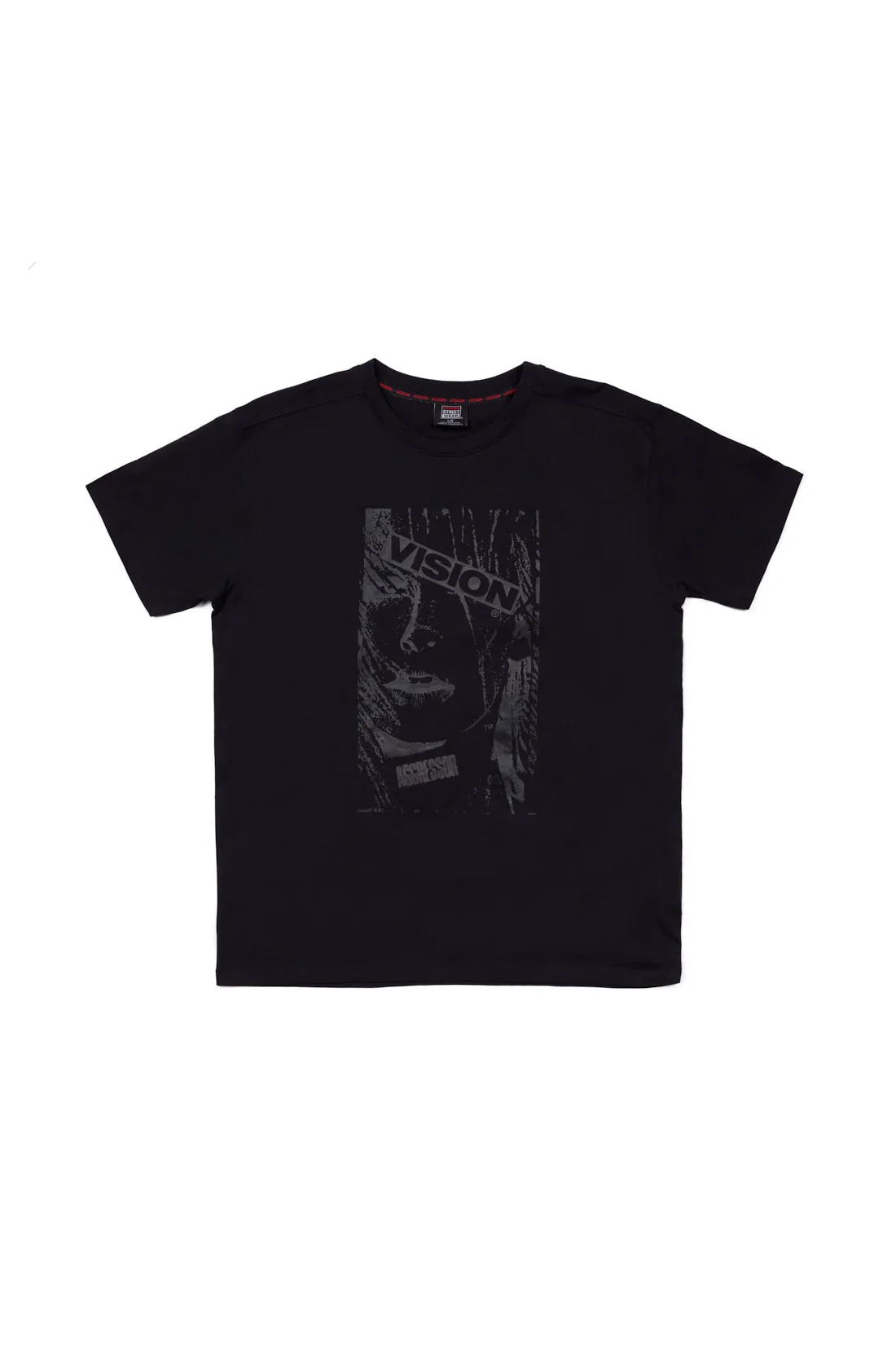 Face Print Logo T-Shirt - Black