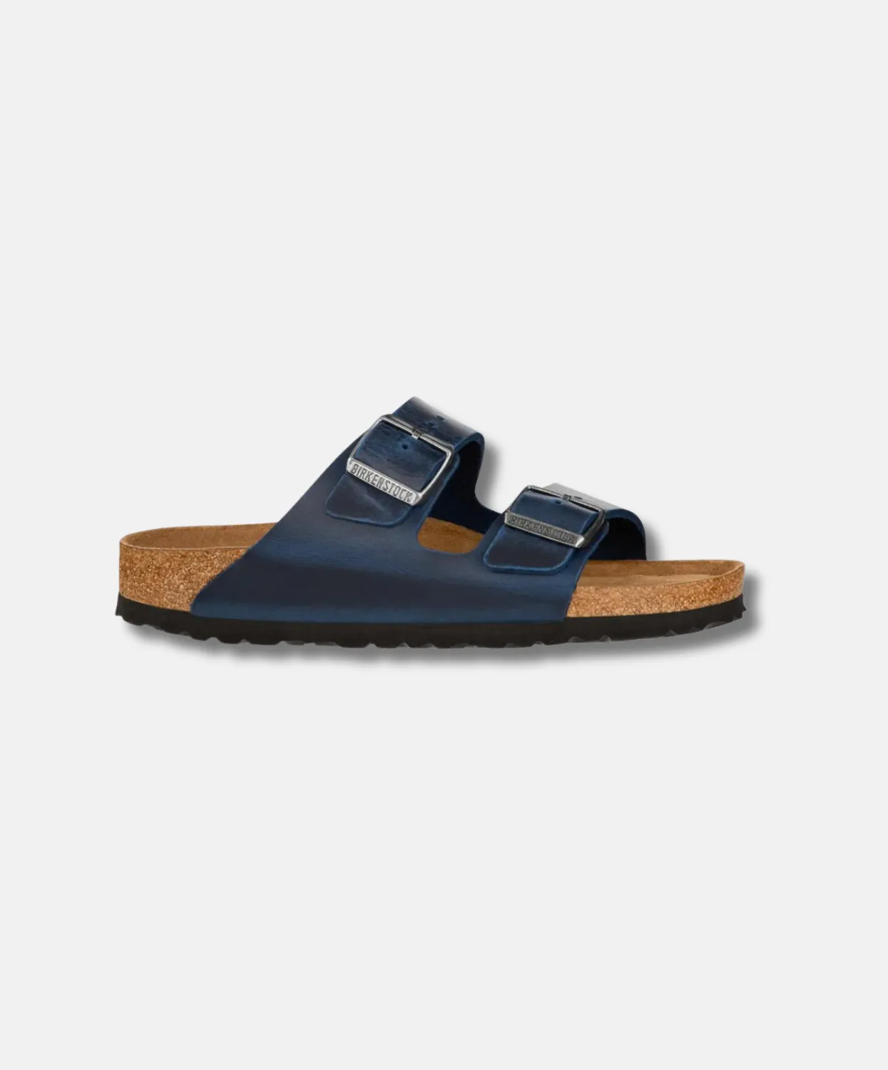 Birkenstock Arizona Oiled Leather Blue Soft Footbed Sandals