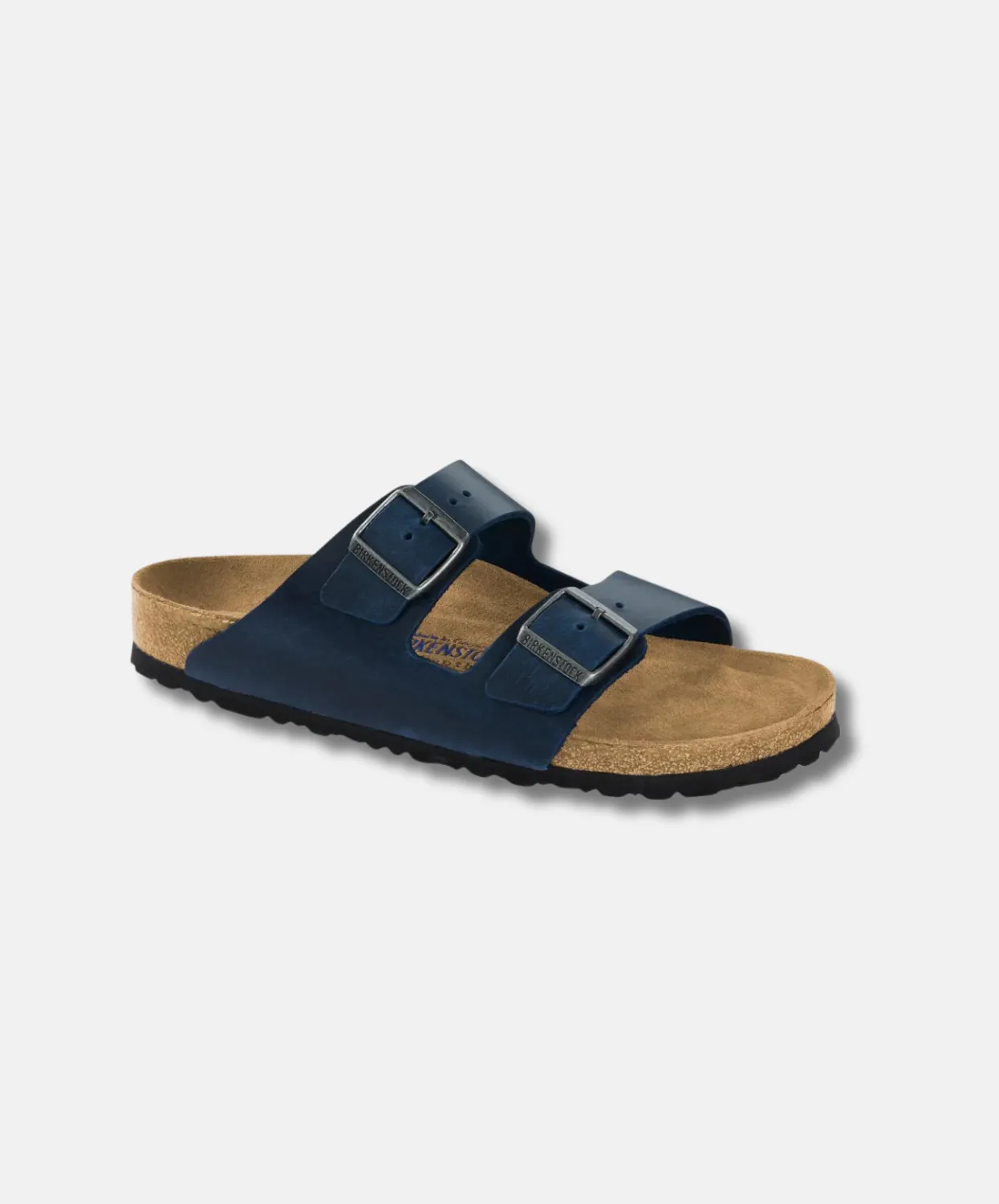 Birkenstock Arizona Oiled Leather Blue Soft Footbed Sandals