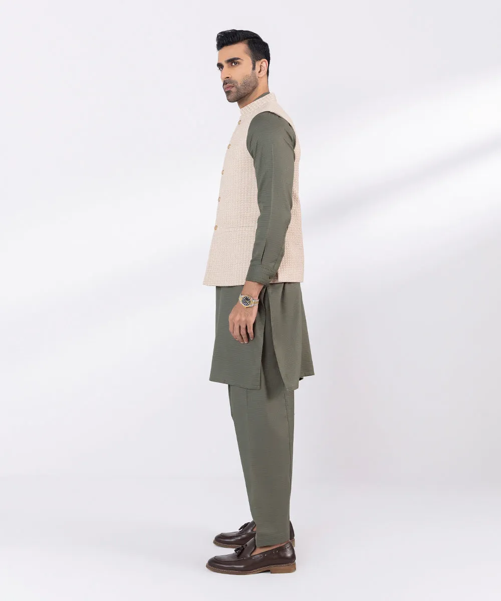 Schiffli Embroidered Cotton Waistcoat