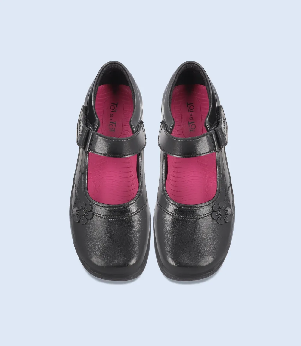 KG0014-BLACK-Girls Casual School Shoes